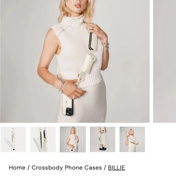 Bandolier White Crossbody Phone Case Sleek Design - Picture 1 of 9